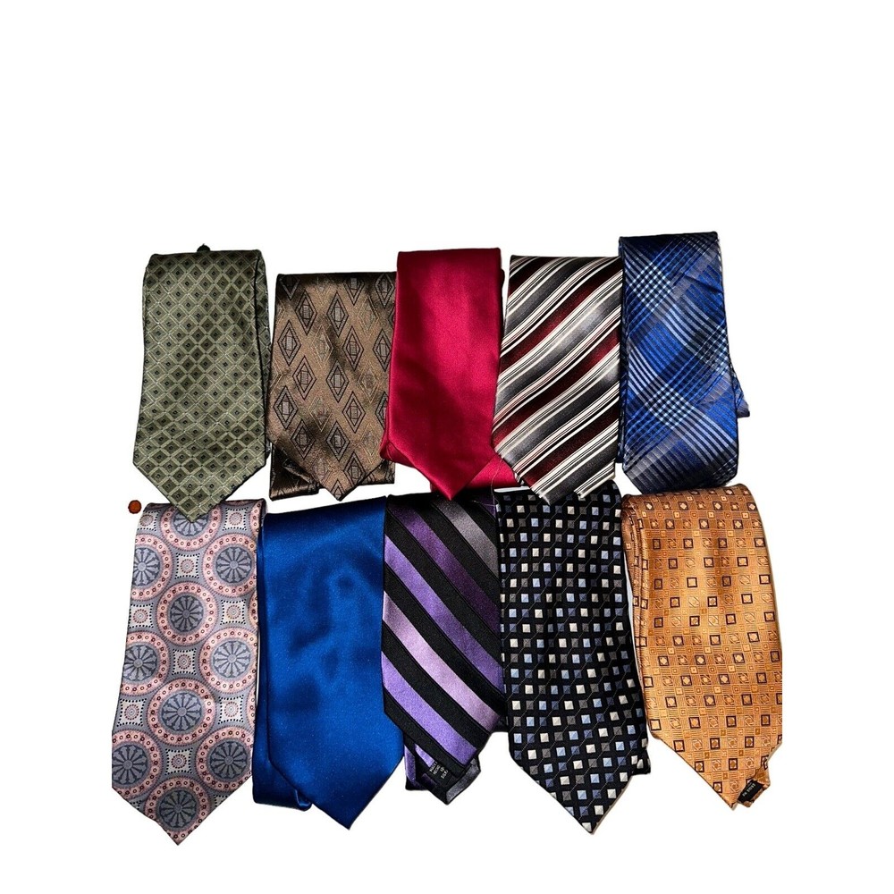 GEORGE tie lot of 10, 100% silk